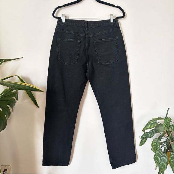 Free People Bren Black Distressed Boyfriend Jeans Size 28 - Picture 4 of 7